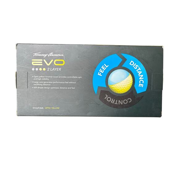 Tommy Armour EVO Golf Balls 18 Count 2 Layer‎ Optic Yellow - Picture 2 of 4